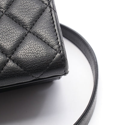 2.55 マトラッセ 2WAY チェーンショルダーバッグ レザー ブラック ゴールド金具 シャネル バッグ CHANEL