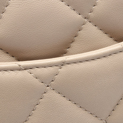 マトラッセ スモールフラップバッグ チェーンショルダーバッグ ラムスキン ライトベージュ ゴールド金具 シャネル バッグ CHANEL