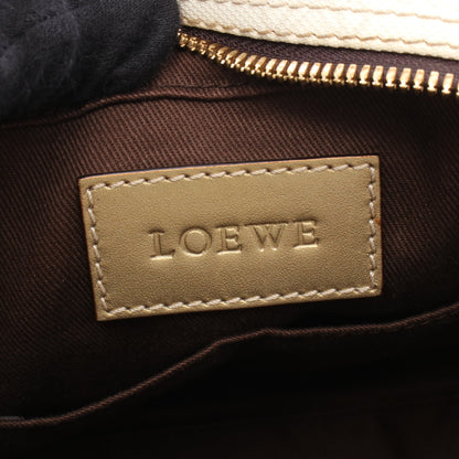 ロエベポケッツ ハンドバッグ PVC レザー オフホワイト ゴールド ロエベ バッグ LOEWE