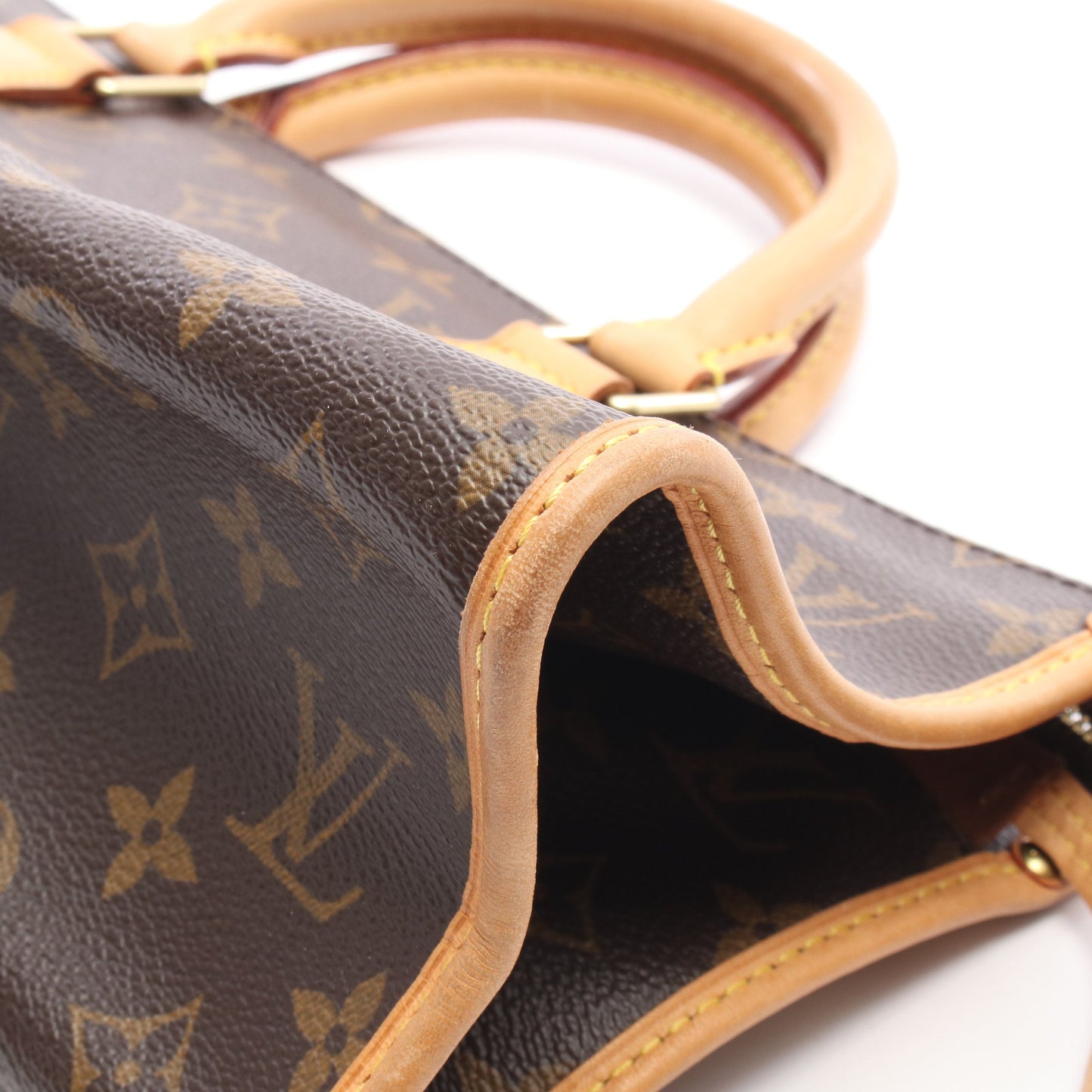 ポパンクール モノグラム ハンドバッグ PVC レザー ブラウン ルイヴィトン バッグ LOUIS VUITTON