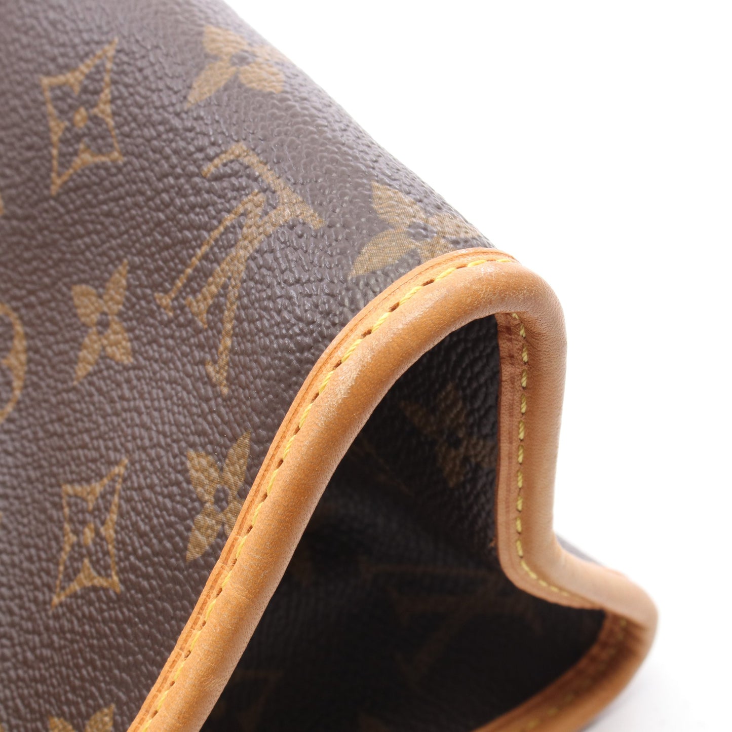 ポパンクール モノグラム ハンドバッグ PVC レザー ブラウン ルイヴィトン バッグ LOUIS VUITTON