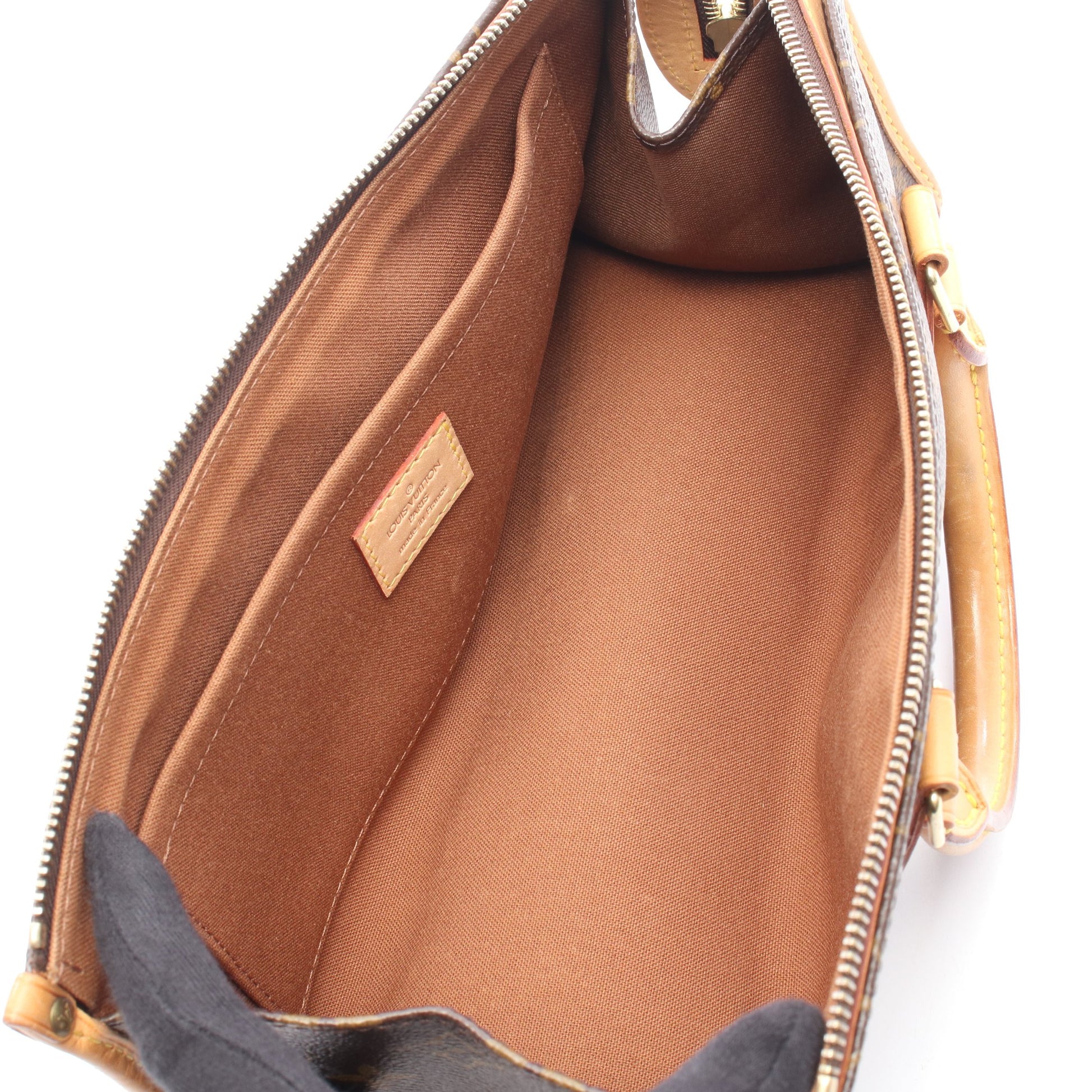 ポパンクール モノグラム ハンドバッグ PVC レザー ブラウン ルイヴィトン バッグ LOUIS VUITTON