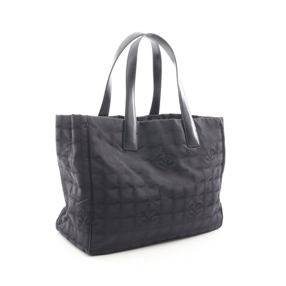 ニュートラベルラインMM ハンドバッグ トートバッグ ナイロンキャンバス レザー ブラック ゴールド金具 シャネル バッグ CHANEL