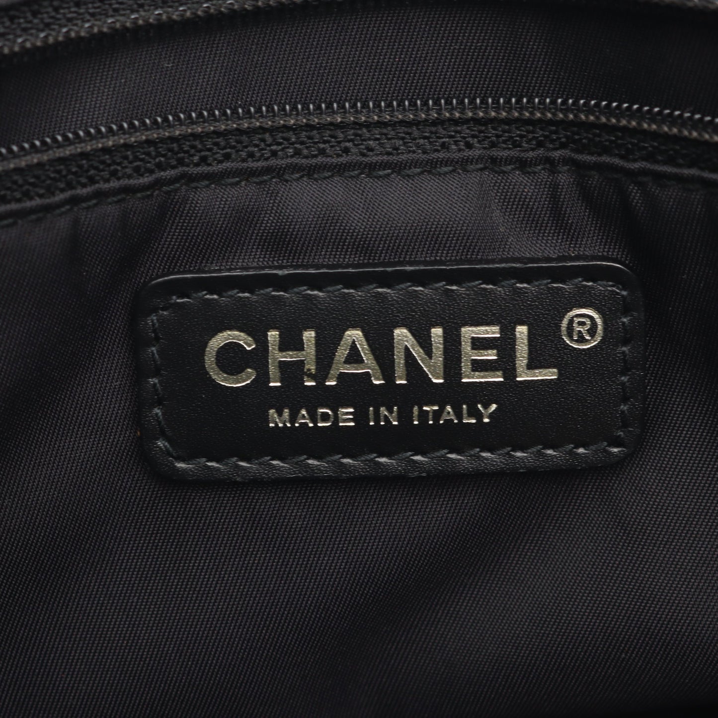 ニュートラベルラインMM ハンドバッグ トートバッグ ナイロンキャンバス レザー ブラック ゴールド金具 シャネル バッグ CHANEL