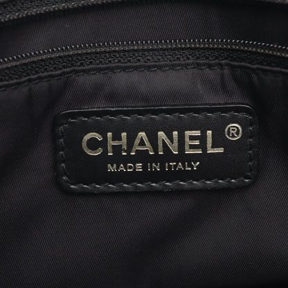 ニュートラベルラインMM ハンドバッグ トートバッグ ナイロンキャンバス レザー ブラック ゴールド金具 シャネル バッグ CHANEL