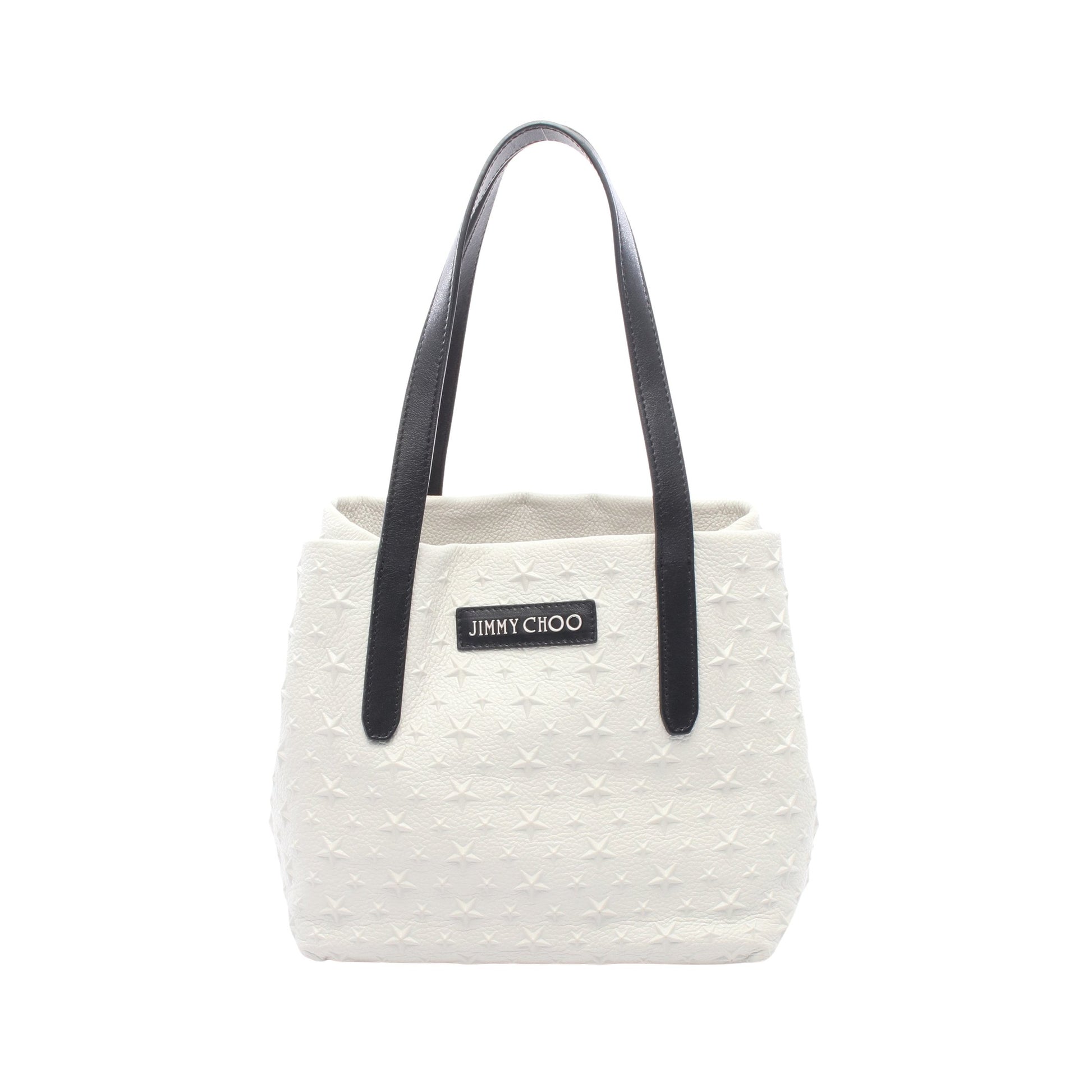 SOFIA S ソフィア スターエンボス ハンドバッグ トートバッグ レザー オフホワイト ブラック ジミーチュウ バッグ JIMMY CHOO