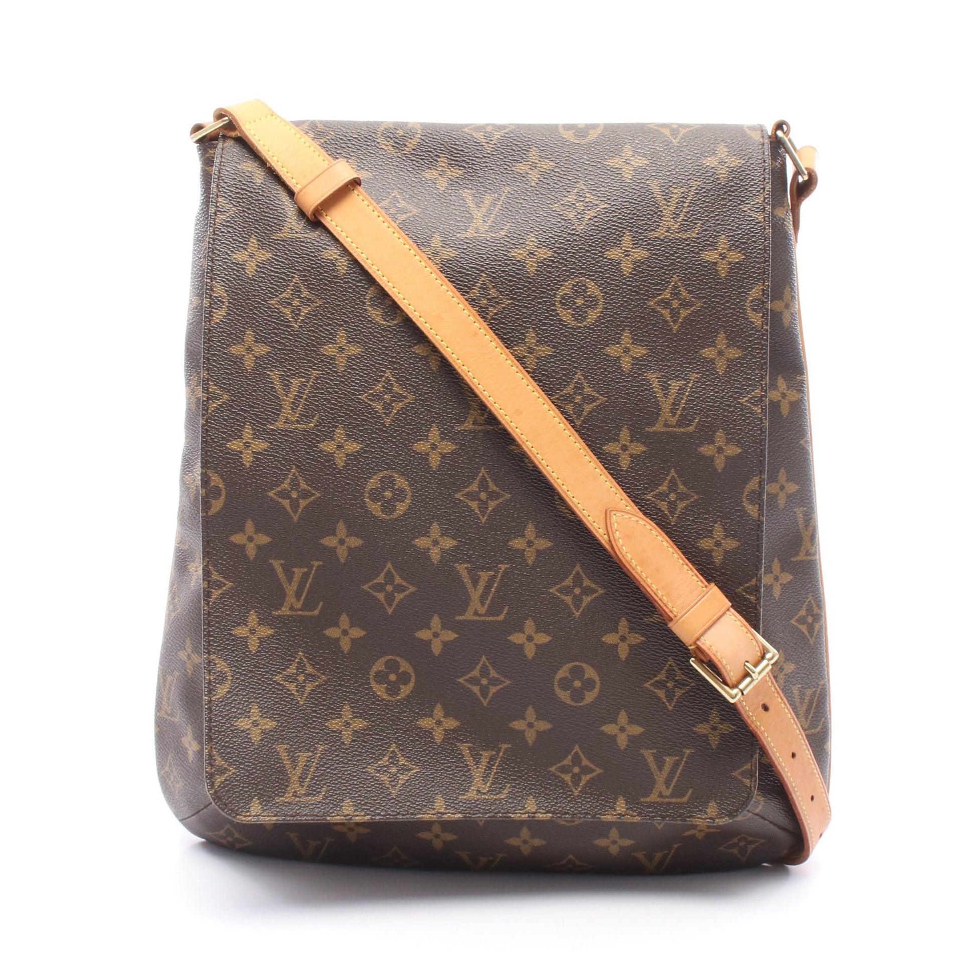 ミュゼット モノグラム ショルダーバッグ PVC レザー ブラウン ルイヴィトン バッグ LOUIS VUITTON