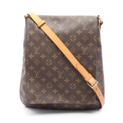 ミュゼット モノグラム ショルダーバッグ PVC レザー ブラウン ルイヴィトン バッグ LOUIS VUITTON