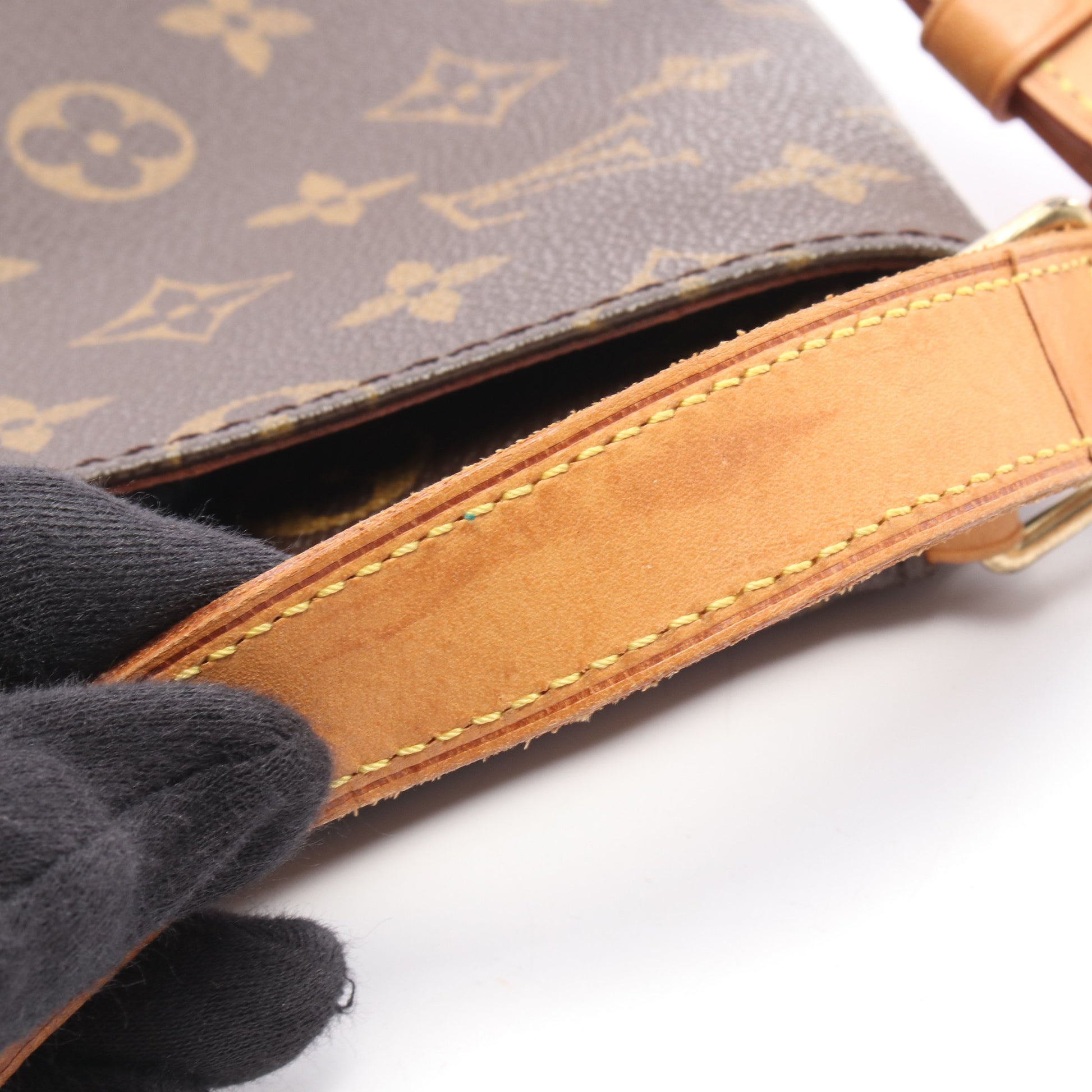 ミュゼット モノグラム ショルダーバッグ PVC レザー ブラウン ルイヴィトン バッグ LOUIS VUITTON