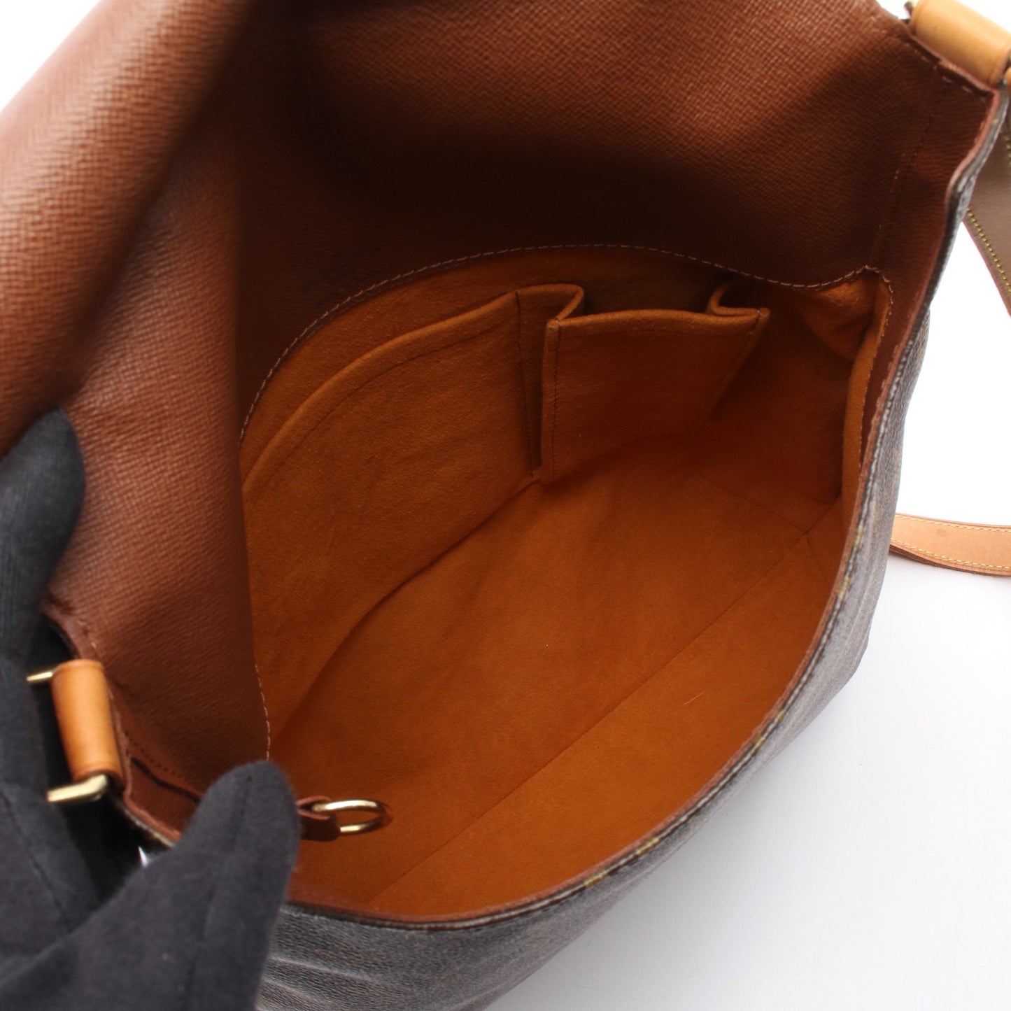 ミュゼット モノグラム ショルダーバッグ PVC レザー ブラウン ルイヴィトン バッグ LOUIS VUITTON