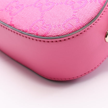 ムーンサイド ミニ GGキャンバス ワンショルダーバッグ キャンバス レザー ピンク グッチ バッグ GUCCI