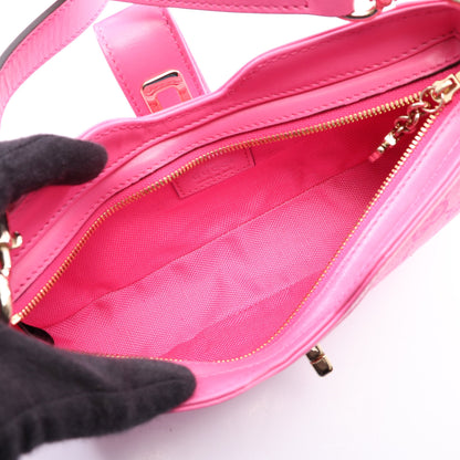 ムーンサイド ミニ GGキャンバス ワンショルダーバッグ キャンバス レザー ピンク グッチ バッグ GUCCI