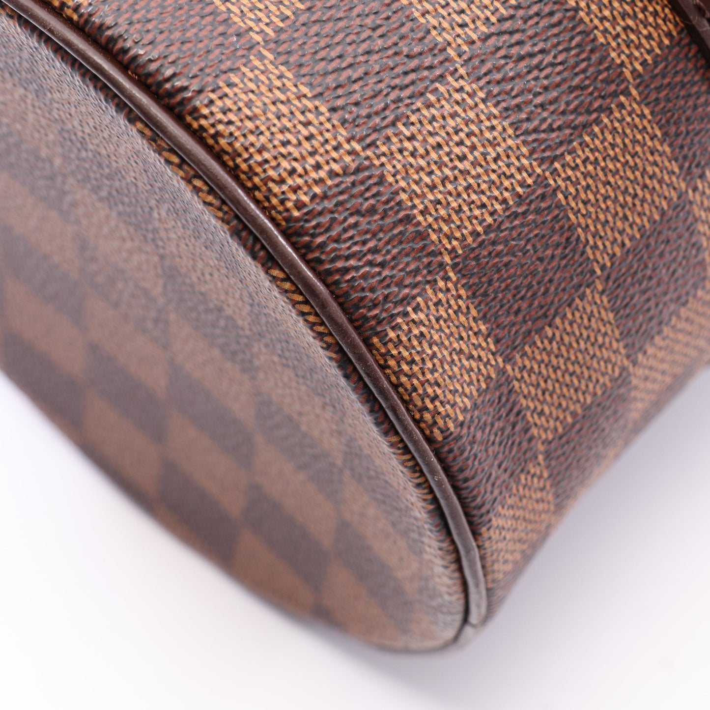 パピヨン26 ダミエエベヌ ハンドバッグ PVC レザー ブラウン ルイヴィトン バッグ LOUIS VUITTON
