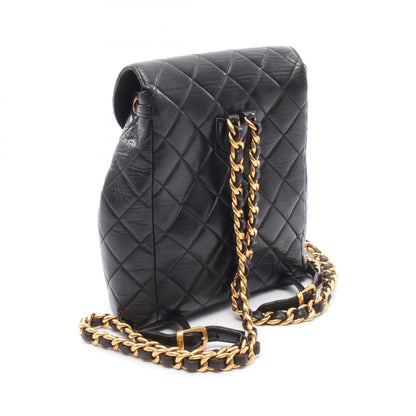 マトラッセ ターンロック チェーン バックパック リュックサック ラムスキン ブラック ゴールド金具 シャネル バッグ CHANEL