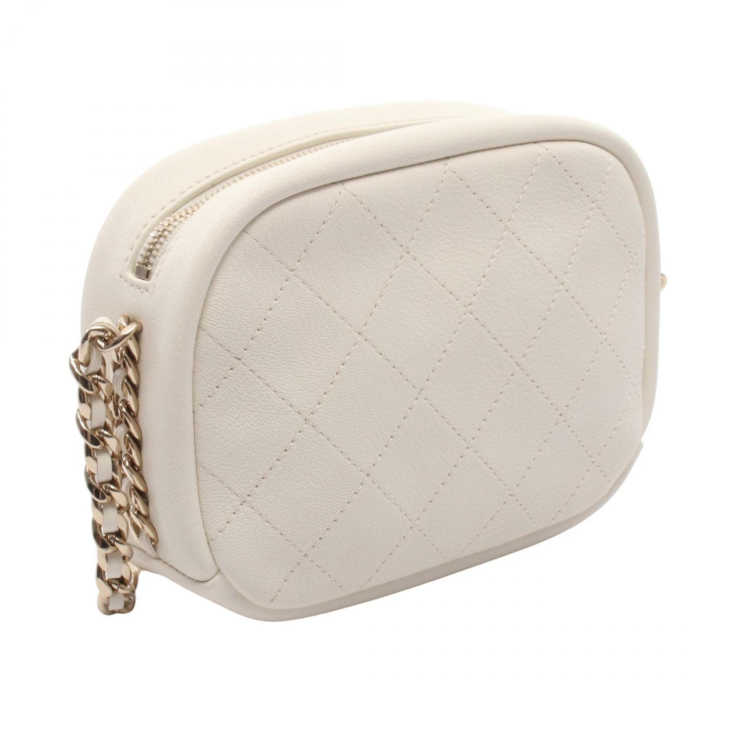 マトラッセ カメラバッグ チェーンショルダーバッグ レザー オフホワイト ゴールド金具 シャネル バッグ CHANEL