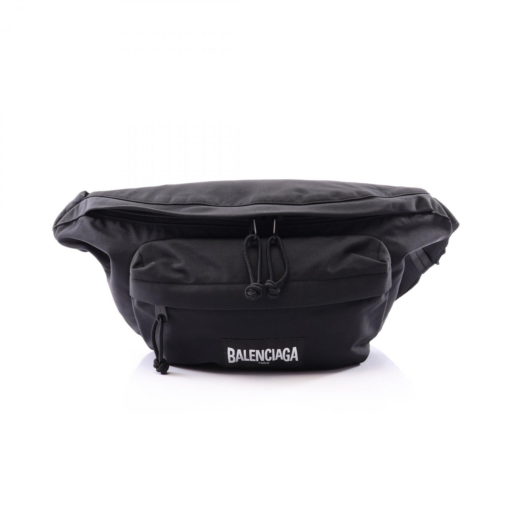 エクスプローラー ベルトバッグ XXL ボディバッグ ウエストバッグ キャンバス ブラック バレンシアガ バッグ BALENCIAGA