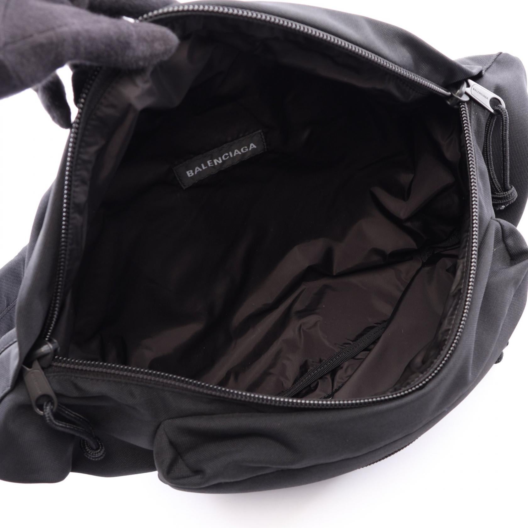 エクスプローラー ベルトバッグ XXL ボディバッグ ウエストバッグ キャンバス ブラック バレンシアガ バッグ BALENCIAGA