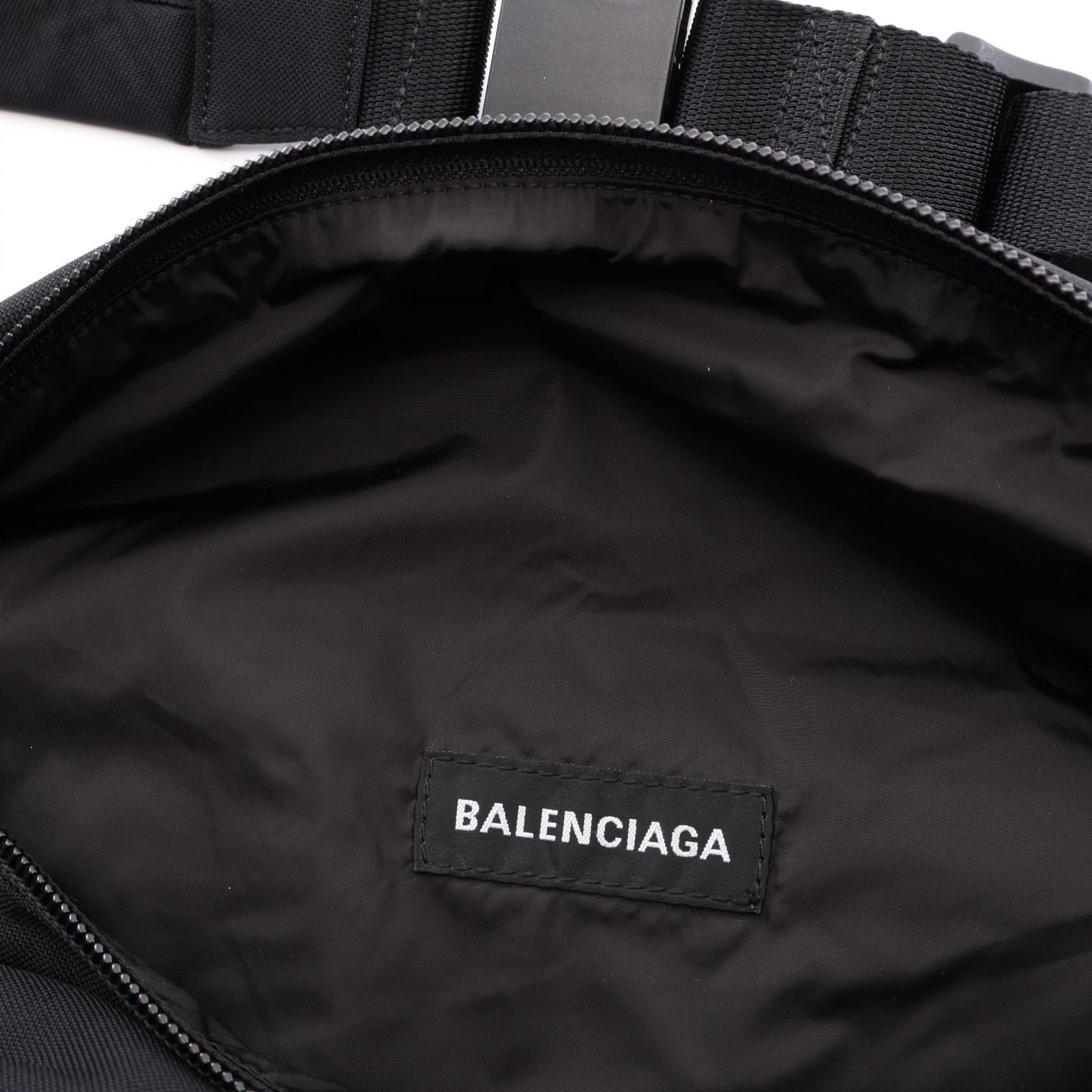 エクスプローラー ベルトバッグ XXL ボディバッグ ウエストバッグ キャンバス ブラック バレンシアガ バッグ BALENCIAGA