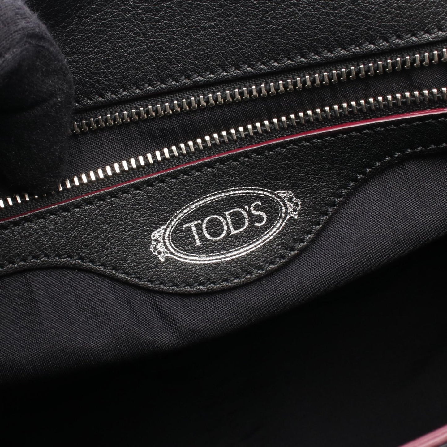 ダブルT 2WAY ハンドバッグ レザー ブラック トッズ バッグ TOD'S