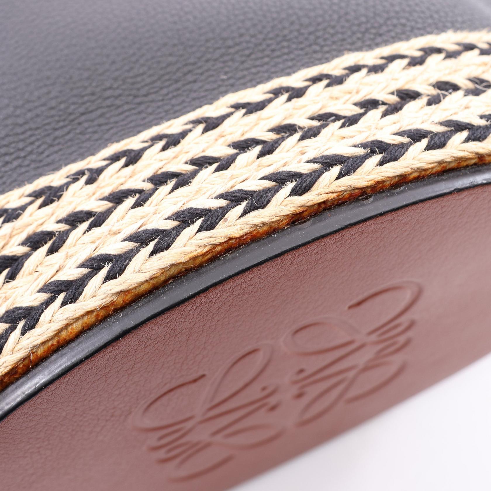 GATE ゲート バケット ショルダーバッグ レザー ラフィア ブラック ブラウン ベージュ ロエベ バッグ LOEWE