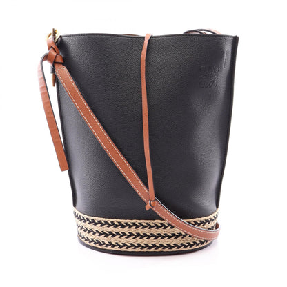 GATE ゲート バケット ショルダーバッグ レザー ラフィア ブラック ブラウン ベージュ ロエベ バッグ LOEWE