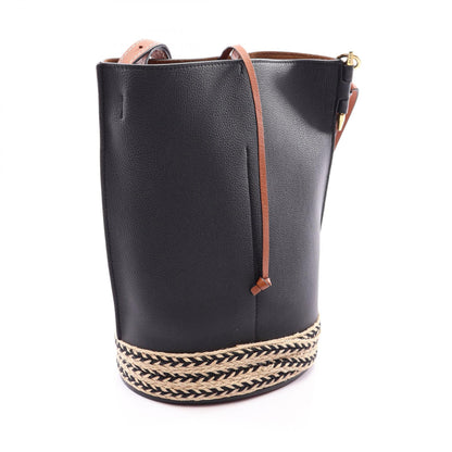 GATE ゲート バケット ショルダーバッグ レザー ラフィア ブラック ブラウン ベージュ ロエベ バッグ LOEWE
