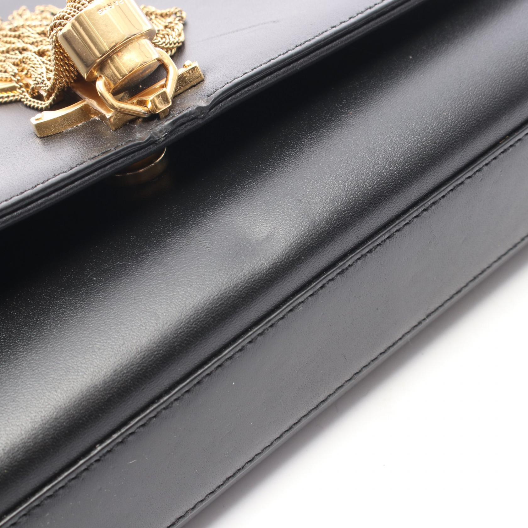 ケイト モノグラム チェーンショルダーバッグ レザー ブラック サンローランパリ バッグ SAINT LAURENT PARIS
