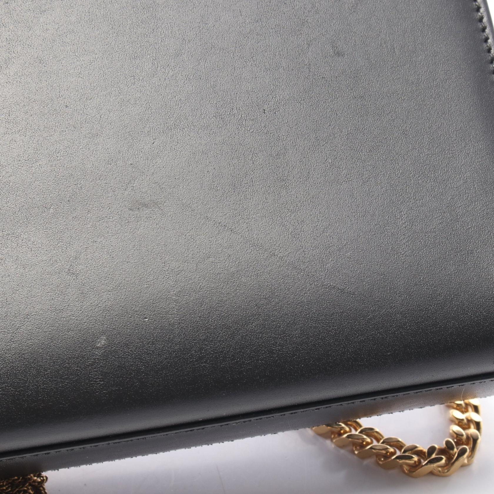 ケイト モノグラム チェーンショルダーバッグ レザー ブラック サンローランパリ バッグ SAINT LAURENT PARIS