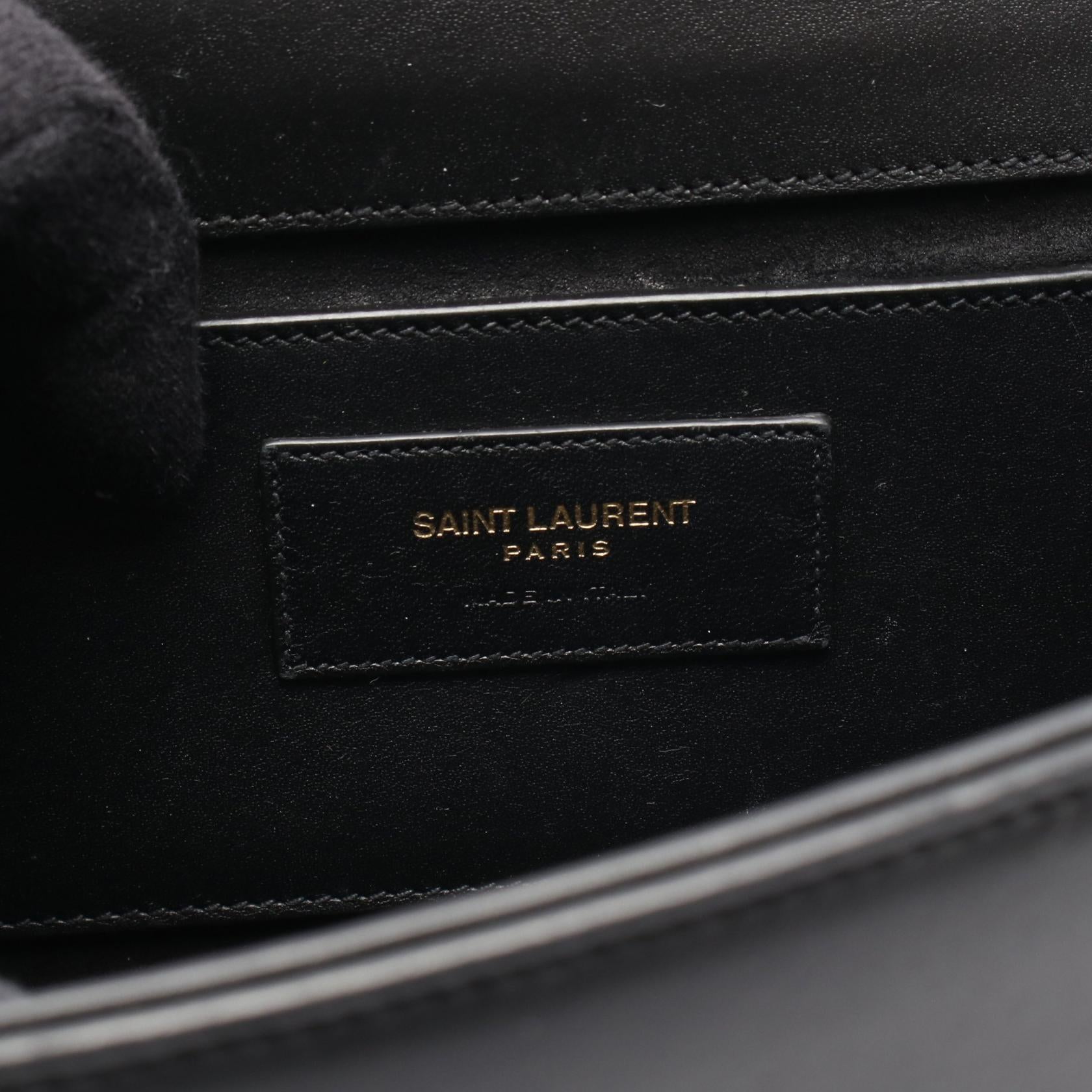 ケイト モノグラム チェーンショルダーバッグ レザー ブラック サンローランパリ バッグ SAINT LAURENT PARIS