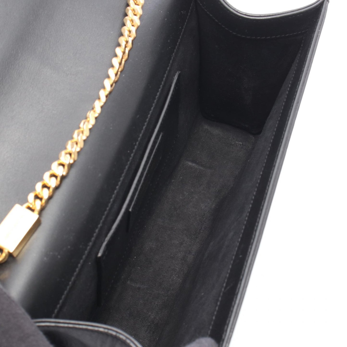 ケイト モノグラム チェーンショルダーバッグ レザー ブラック サンローランパリ バッグ SAINT LAURENT PARIS