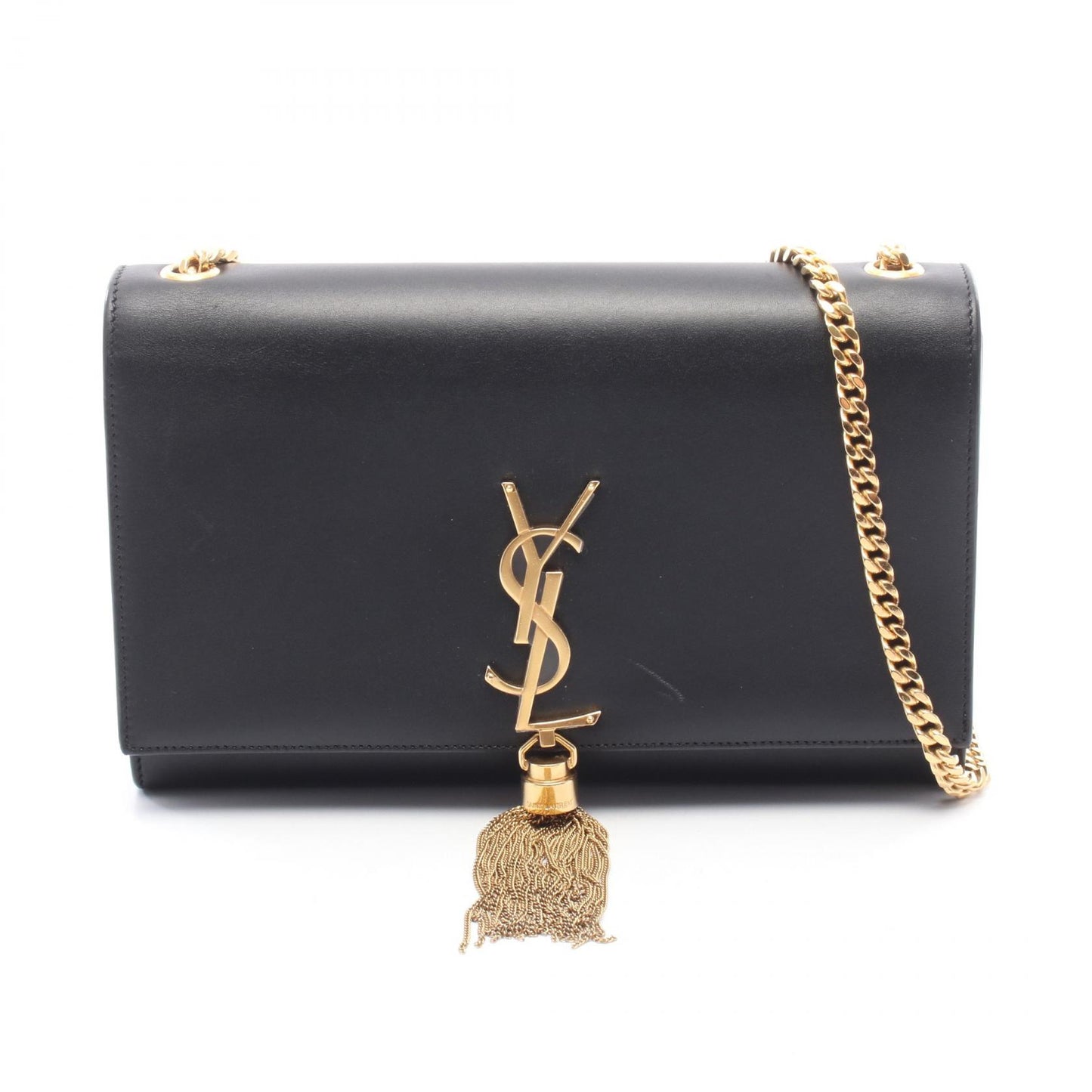 ケイト モノグラム チェーンショルダーバッグ レザー ブラック サンローランパリ バッグ SAINT LAURENT PARIS