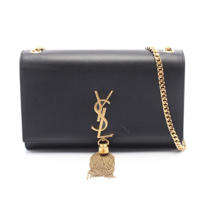 ケイト モノグラム チェーンショルダーバッグ レザー ブラック サンローランパリ バッグ SAINT LAURENT PARIS