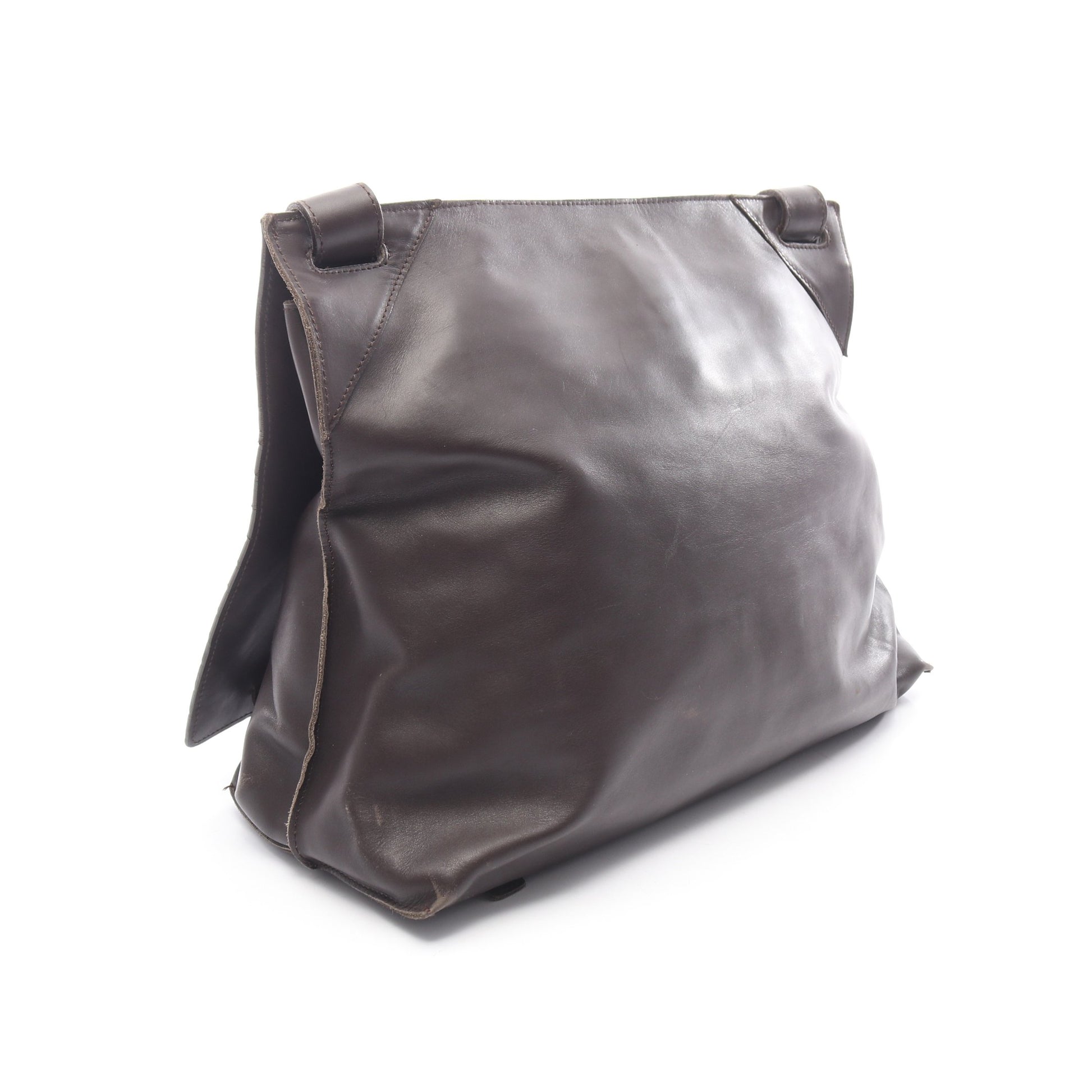 イントレチャート メッセンジャーバッグ ショルダーバッグ レザー ダークブラウン ボッテガヴェネタ バッグ BOTTEGA VENETA