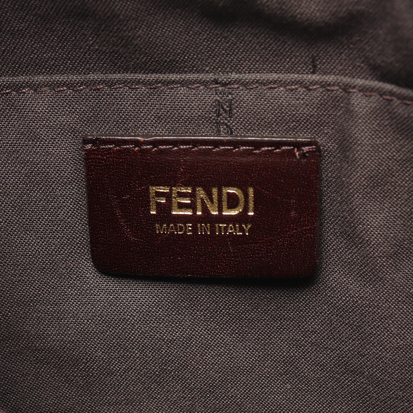 ズッキーノ ショルダーバッグ キャンバス レザー ベージュ ダークブラウン フェンディ バッグ FENDI