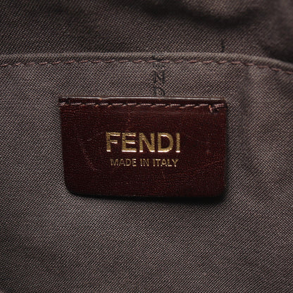 ズッキーノ ショルダーバッグ キャンバス レザー ベージュ ダークブラウン フェンディ バッグ FENDI