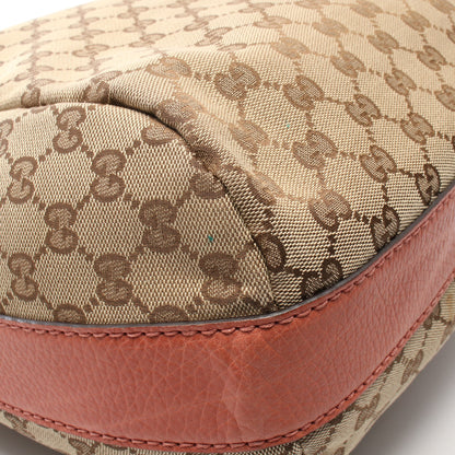 GGキャンバス ワンショルダーバッグ キャンバス レザー ベージュ ピンク グッチ バッグ GUCCI