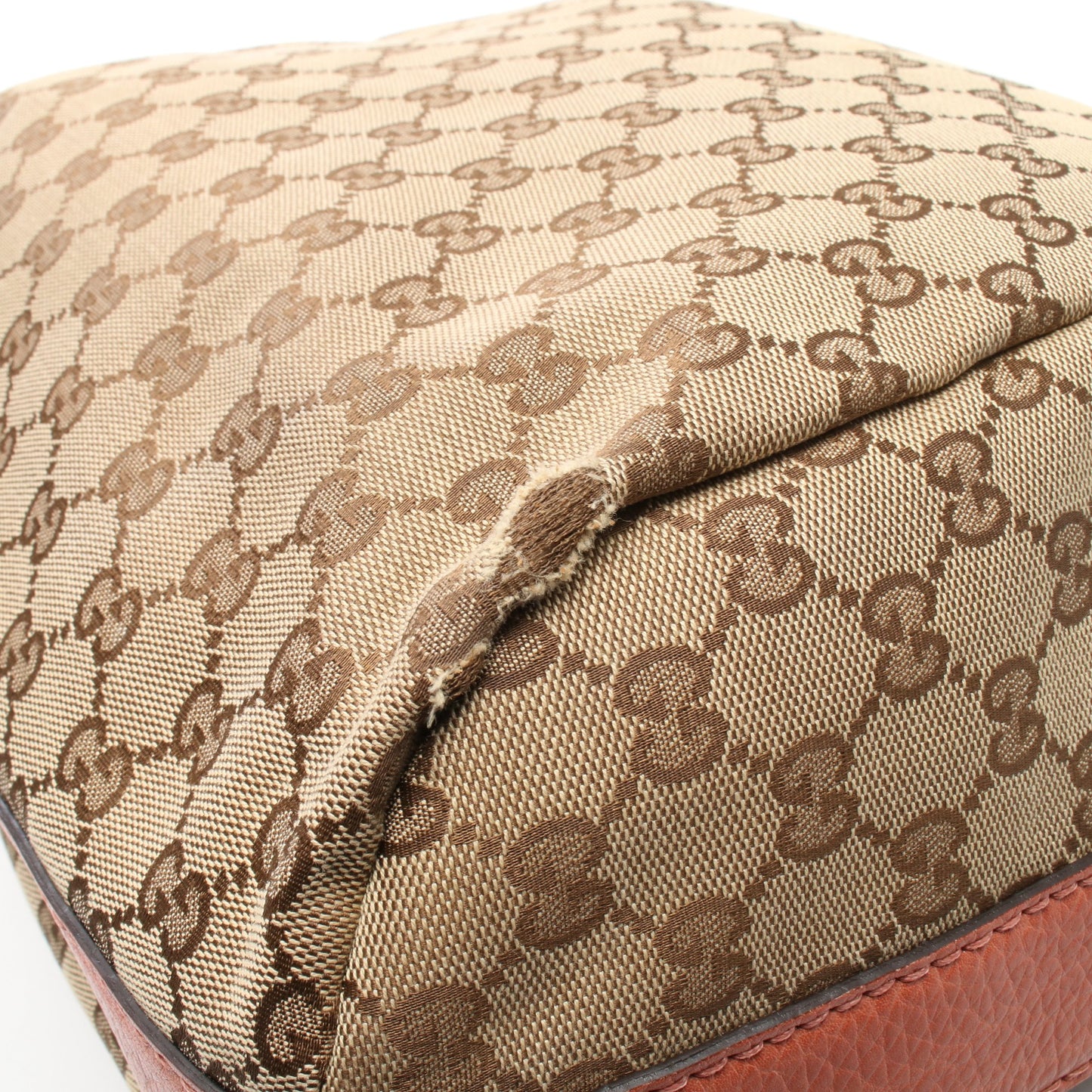 GGキャンバス ワンショルダーバッグ キャンバス レザー ベージュ ピンク グッチ バッグ GUCCI