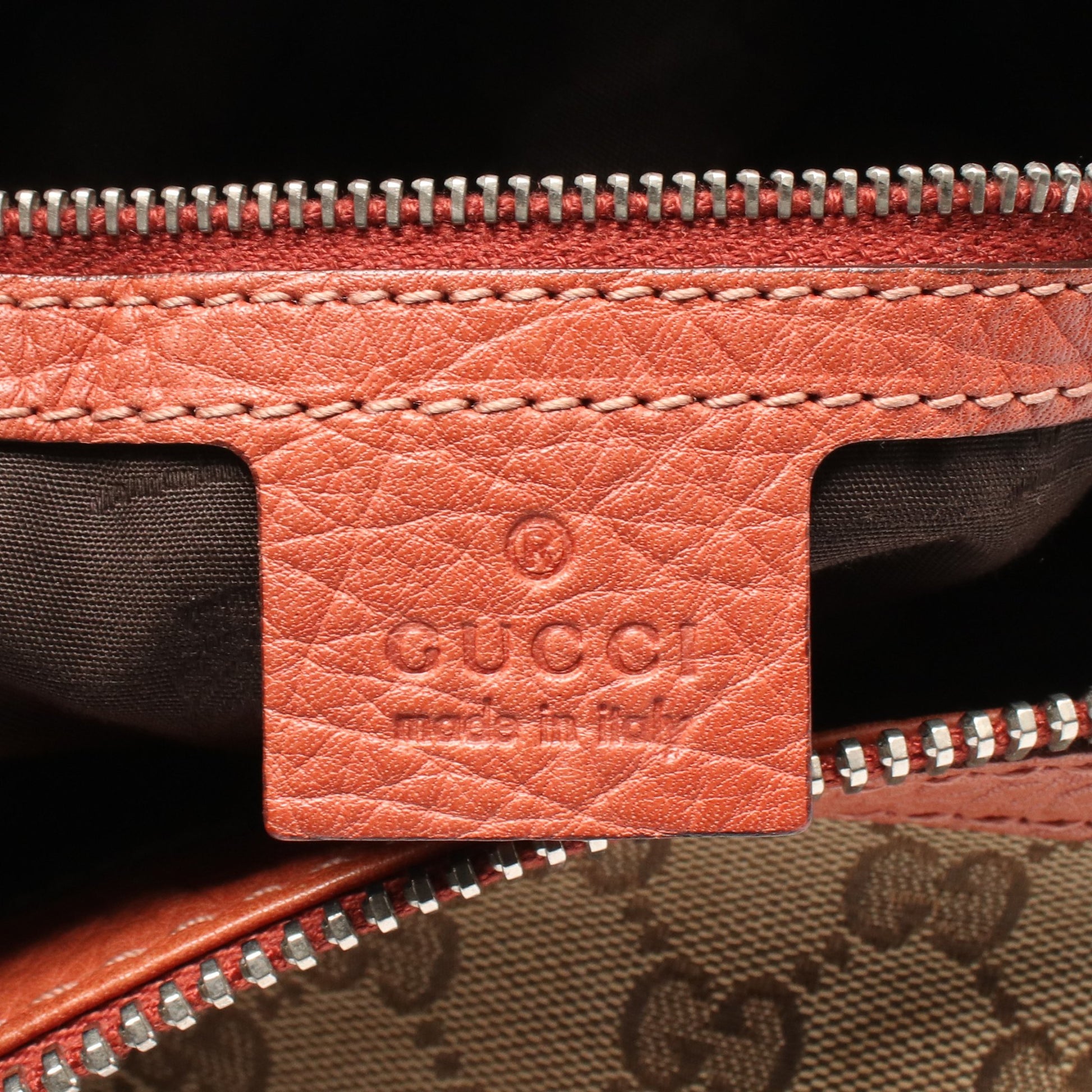 GGキャンバス ワンショルダーバッグ キャンバス レザー ベージュ ピンク グッチ バッグ GUCCI