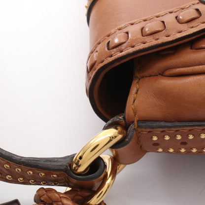 バンブー スナッフルビット タッセル ショルダーバッグ レザー ライトブラウン グッチ バッグ GUCCI