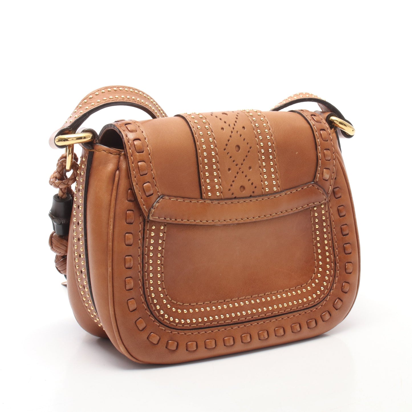 バンブー スナッフルビット タッセル ショルダーバッグ レザー ライトブラウン グッチ バッグ GUCCI