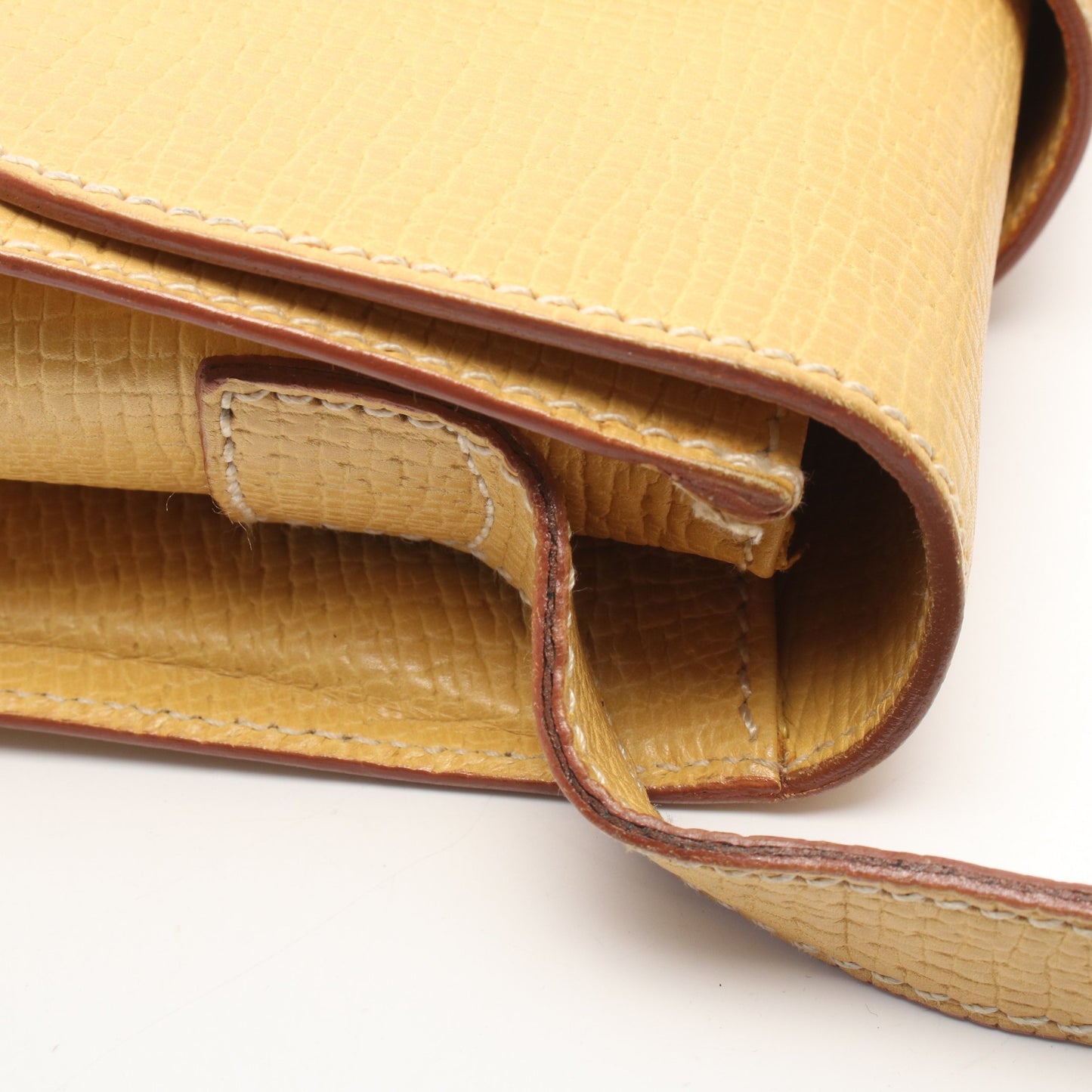 ターンロック ショルダーバッグ レザー イエロー ロエベ バッグ LOEWE