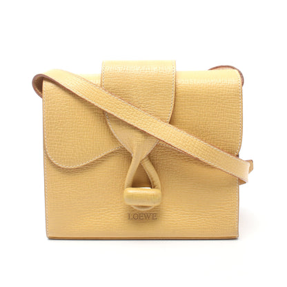 ターンロック ショルダーバッグ レザー イエロー ロエベ バッグ LOEWE