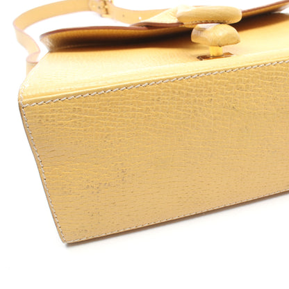 ターンロック ショルダーバッグ レザー イエロー ロエベ バッグ LOEWE
