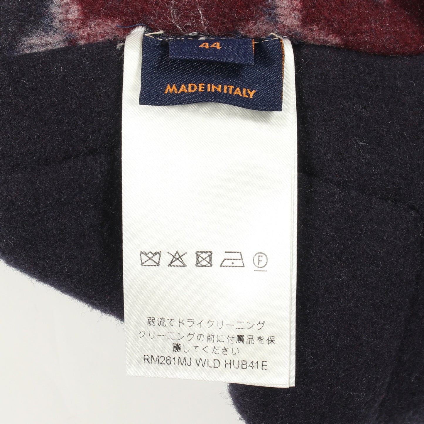 モノグラム ダブルフェイス リバーシブル ワークウェア ブルゾン ウール カシミヤ シルク ダークネイビー レッド ルイヴィトン