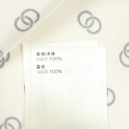 チェーンリンク 長袖 シャツ シルク ホワイト ネイビー ルイヴィトン