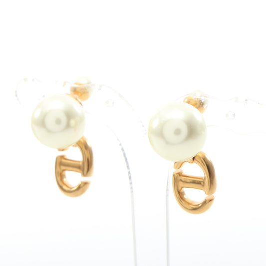 トライバル CDロゴ ピアス GP フェイクパール ゴールド オフホワイト ディオール アクセサリー DIOR