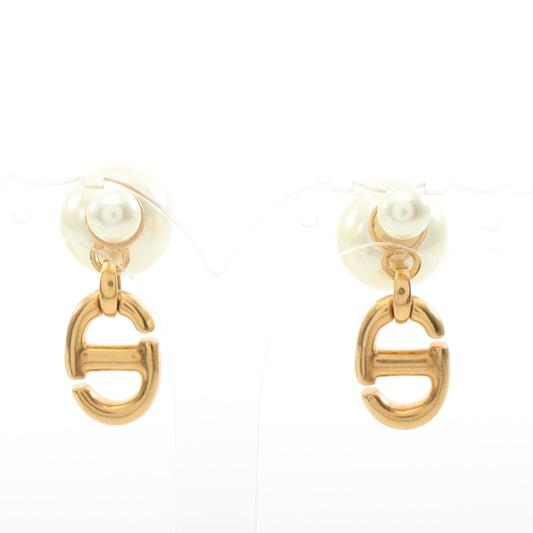 トライバル CDロゴ ピアス GP フェイクパール ゴールド オフホワイト ディオール アクセサリー DIOR