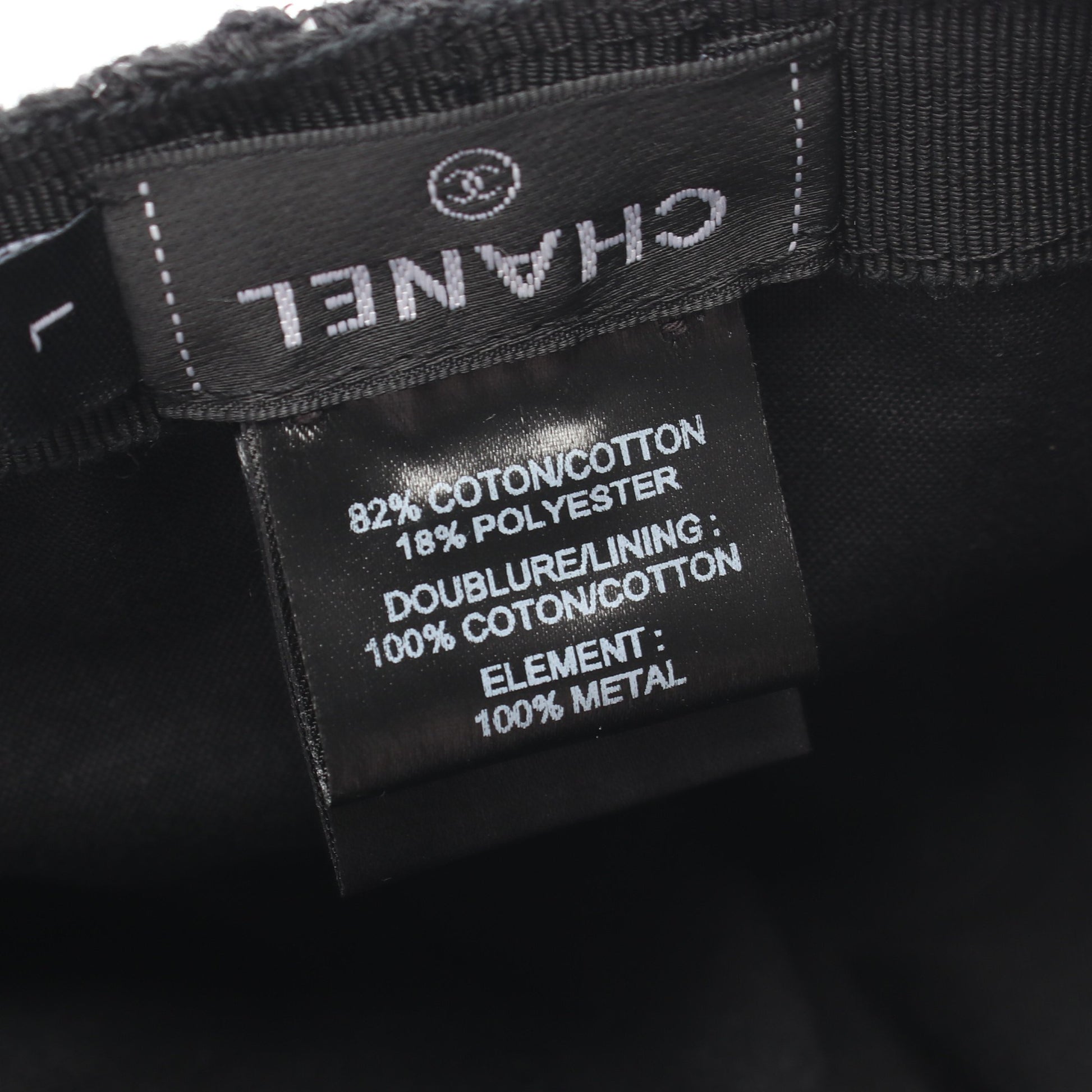 ツイード キャスケット 帽子 コットン ブラック シャネル 財布・小物 CHANEL