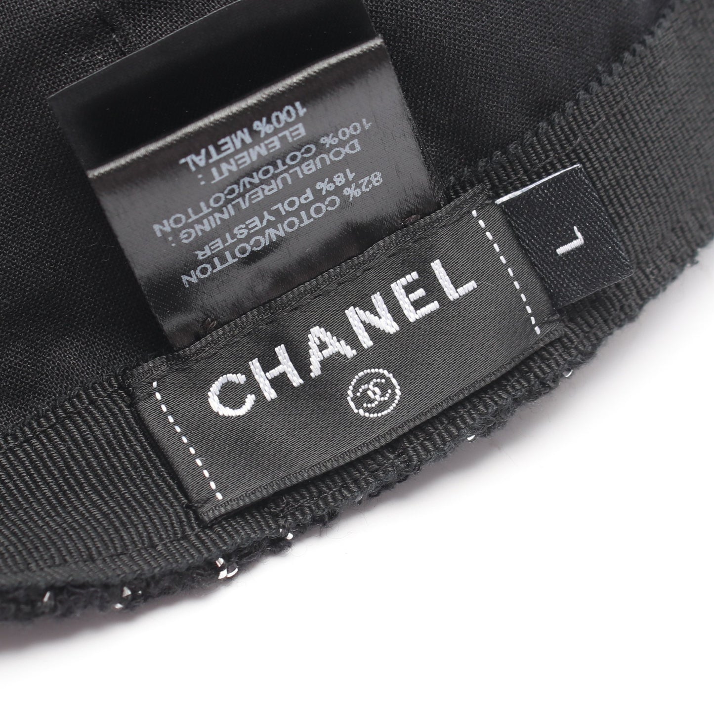ツイード キャスケット 帽子 コットン ブラック シャネル 財布・小物 CHANEL