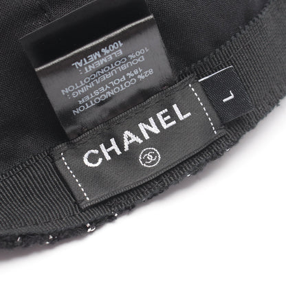 ツイード キャスケット 帽子 コットン ブラック シャネル 財布・小物 CHANEL